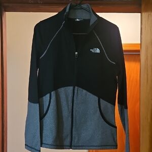 The North Face Women's Two-Tone Black and Gray Light Fleece Jacket
